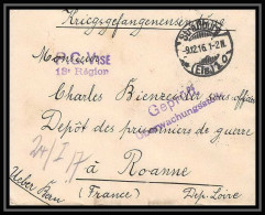 Lettre 1 2900 Prisonniers De Guerre Kriegsgefangenen War 1914/1918 Censuré Strasbourg P Roanne Loire 1916 - 1. Weltkrieg 1914-1918