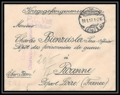 Lettre 1 2902 Prisonniers De Guerre Kriegsgefangenen War 1914/1918 Censuré Strasbourg P Roanne Loire 1916 - Oorlog 1914-18