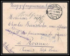 Lettre 1 2891 Prisonniers De Guerre Kriegsgefangenen War 1914/1918 Censuré Strasbourg Pour Roanne Loire 1917 - 1. Weltkrieg 1914-1918