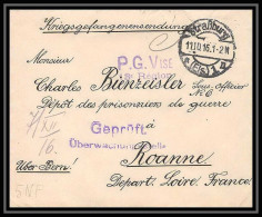 Lettre 1 2889 Prisonniers De Guerre Kriegsgefangenen War 1914/1918 Censuré Strasbourg Pour Roanne Loire 1916 - Guerre De 1914-18