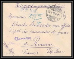 Lettre 1 2885 Prisonniers De Guerre Kriegsgefangenen War 1914/1918 Censuré Strasbourg Pour Roanne Loire 1917 - WW I