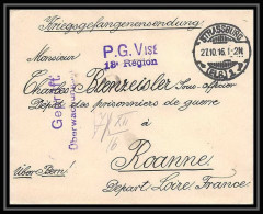 Lettre 1 2852 Prisonniers De Guerre Kriegsgefangenen War 1914/1918 Censuré Strasbourg P Roanne Loire 1916 - 1. Weltkrieg 1914-1918