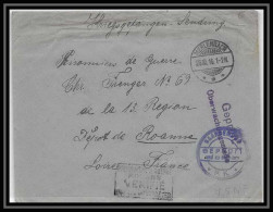 Lettre 1 2845 Prisonniers De Guerre Kriegsgefangenen War 1914/1918 Censuré Saargemünd Merlenbach Roanne Loire 1916 - Guerre De 1914-18