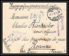 Lettre 1 2906 Prisonniers De Guerre Kriegsgefangenen War 1914/1918 Censuré Strasbourg P Roanne Loire 1916 - WW I