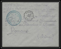 7133/ Carte De Prisonnier De Guerre 1914/1918 Détachement D'Andancette Pour Romans 1917 Convoyeur Marseille Lyon - WW I