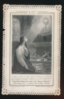 IMAGE PIEUSE RELIGIEUSE CANIVET DENTELLE =   LA REPARATION AU COEUR EUCHARISTIQUE       LETAILLE 586     2 SCANS - Images Religieuses