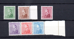 Iceland 1937 Set King Christian X Stamps (Michel 187/92) Nice MNH (from Sheet) - Neufs