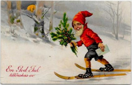 CPA Ski Sport D'hiver De Neige Circulé Gnome - Sports D'hiver
