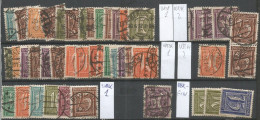 Germany WEIMAR - INFLA  Era - "Numbers" - Small Lot Of USED Stamps In Both WMK Incl. PERFIN - Autres & Non Classés