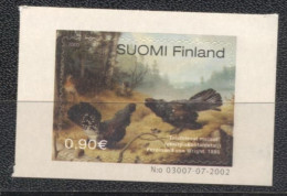 Finlande 2003- Painting By Ferdinand Von Wright "The Fighting Wood Grouses" Self Adhesif Set (1v) - Unused Stamps