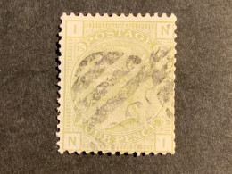 1887 Queen Victoria 4d Sage Green Used Wmk Imp Spray Cat £325 (S 956) - Used Stamps