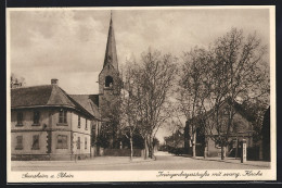 AK Gernsheim A. Rhein, Zwingenbergerstrasse Mit Evangelischer Kirche  - Sonstige & Ohne Zuordnung