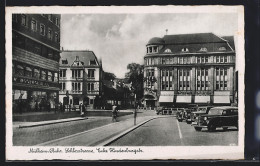 AK Mülheim /Ruhr, Schlossstrasse, Ecke Hindenburgstrasse, Woolworth Kaufhaus  - Muelheim A. D. Ruhr