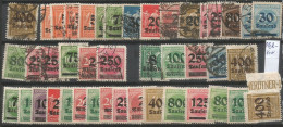 Germany WEIMAR 1923 INFLA Era - Seklection OVPT Stamps Good Used Incl. PERFIN - Gebruikt