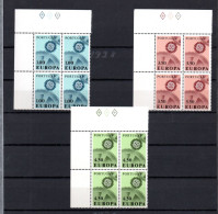 Portugal 1967 Set Europe/CEPT Stamps (Michel 1026/28) In Block Of Four MNH - Ongebruikt