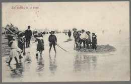 CPA CARTE POSTALE BELGIQUE BLANKENBERGHE LES PLAÎSIRS DE LA PLAGE 1909 - Autres & Non Classés