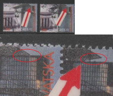 Croatia 1994, Used, Michel 301, Zagreb, Error, Space Between Building And Airplane - Croatia