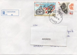 Croatia 1996, Michel 370, Institute Of Pharmacology , University Of Zagreb, Registered Commercial Letter - Croatia