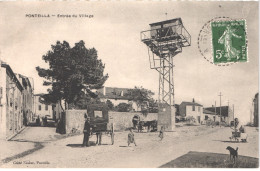 FR66 PONTEILLA - Taulier - Entrée Du Village - Télégraphe - Animée - Belle - Sonstige & Ohne Zuordnung