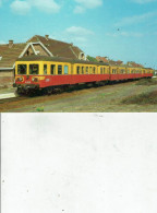 BELGIQUE SNCB-NMBS /LOCALITE VLAMERTINGE AUTORAIL 4308+2 REMORQUES 734+4343 /TR35 - Trenes