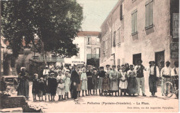 FR66 POLLESTRES - Brun 150 - La Place - épicerie Ablard - Animée - Belle - Autres & Non Classés