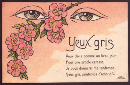 CPA " Yeux Gris " Yeux Clairs Comme Un Beau Jour - Other & Unclassified