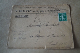 Bel Envoi Orfévrerie V. Boivin,Paris,1926,RETOUR,voir état Sur Photos,pour Collection,collector - Brieven En Documenten