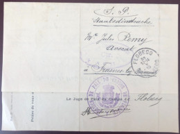 Belgique Document De Flobecq 1915 + Censure Ath - (B3869) - Andere & Zonder Classificatie