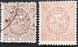 Espagne > Colonies Et Dépendances > Philipines Télégraphes 1896 Edifil N° 61 Et 63 - Filippijnen