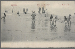 CPA CARTE POSTALE BELGIQUE OSTENDE BRISE LAME DE LA MER 1908 - Sonstige & Ohne Zuordnung