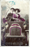 *CPA - Couple Dans Vieille Automobile - Autres & Non Classés