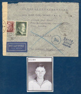Letter To GRAF SPEE Marine (Helmut WEIS), Pforzheim To Capilla Vieja, Cordoba, 1944, Front Cover  SEE DESCRIPTION  (048) - Briefe U. Dokumente