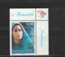 Monaco YT 2601 ** : Bernadette Soubirous , Lourdes - 2007 - Ungebraucht