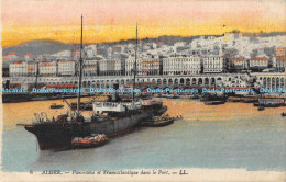 R176942 Alger. Panorama Et Transatlantique Dans Le Port. LL. Levy Fils - Wereld