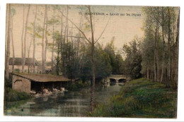 MAINTENON LAVOIR SUR LES DIGUES LAVANDIERES CARTE COULEUR ANIMEE - Maintenon