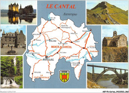 AKPP6-0482-CARTES - LE CANTAL TOURISTIQUE  - Cartes Géographiques