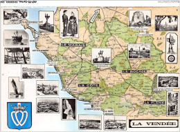 AKPP5-0430-CARTES - SOUVENIR DE VENDEE  - Cartes Géographiques