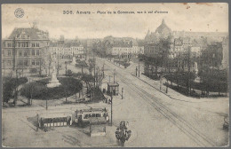 CPA CARTE POSTALE BELGIQUE ANVERS PLACE DE LA COMMUNE VUE A VOL D' OISEAU 1919 - Other & Unclassified