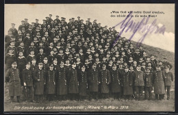 AK Original Autograph Vom Korvetten Kapitän Graf Dohna-Schlodien, Besatzung Der Heimgekehrten Möwe Am 4. März 1916  - Autres & Non Classés