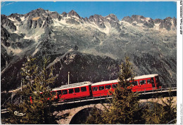 AKPP7-0581-TRAIN - CHAMONIX-MONT-BLANC - LE TRAIN DU MONTENVERS - PANORAMA SUR LES AIGUILLES ROUGES  - Trains
