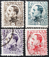 Espagne 1930 King Alfonso XIII  Edifil N° 491_493_494_495 - Used Stamps