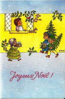 *CPM Double -  Joyeux Noël - Les Préparatifs - Enfants, Sapins, Cadeaux - Dessin De S. Maudet - Sonstige & Ohne Zuordnung