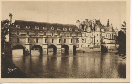 37 - Chenonceaux - Le Château - Côté  Sud - Est   - **CPA Vierge ** - Chenonceaux