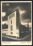 AK Frankfurt-Bornheim, St. Josephskirche Mit Strasse Aus Der Vogelschau  - Autres & Non Classés