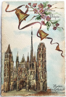 CPA Carte Postale / 76 Seine-Maritime, Seine-Inférieure, Rouen / ANONYME / La Cathédrale - Bonnes Pâques. - Rouen