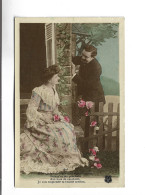 CPA   PHOTO COUPLE ET FLEURS - Sonstige & Ohne Zuordnung