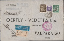 64 - Italia - Lettera Da Milano A Valparaiso (Cile) Del 01.08.1939, Affrancata Con Tre Francobolli Del Regno D’Italia Im - Poststempel (Flugzeuge)