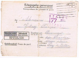 2 Kriegsgefangenenpost -Correspondance Des Prisonniers De Guerre Stalag177 & HANNOVER   (350) - Guerre De 1939-45