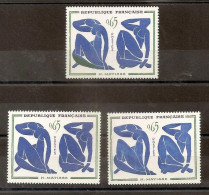 VARIETES X 2 N 1320 **  1 TB JAMBE EN PARTIE VERTE AU LIEUE DE BLEUE + 1 TB  BLEU CIEL AU LIEU DE BLEU FONCE - RRR !!!! - Unused Stamps