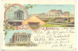 Souvenir D' Athenes 1898 Litho - Greece